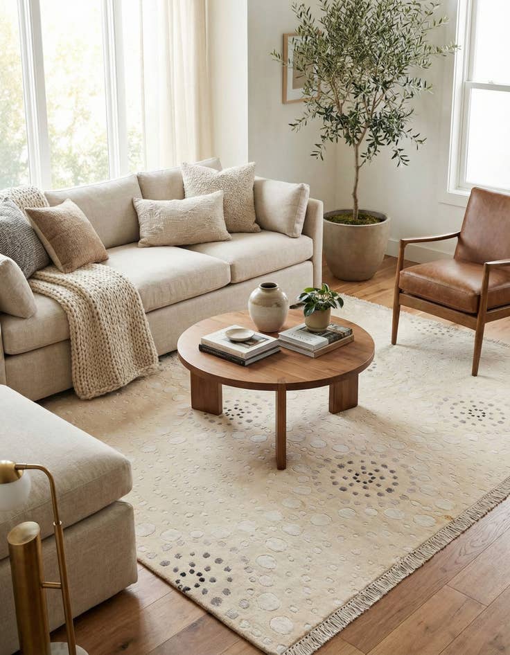 Detail image of 4' 7 x 6' 9  Hand Knotted Darya Wool Rug