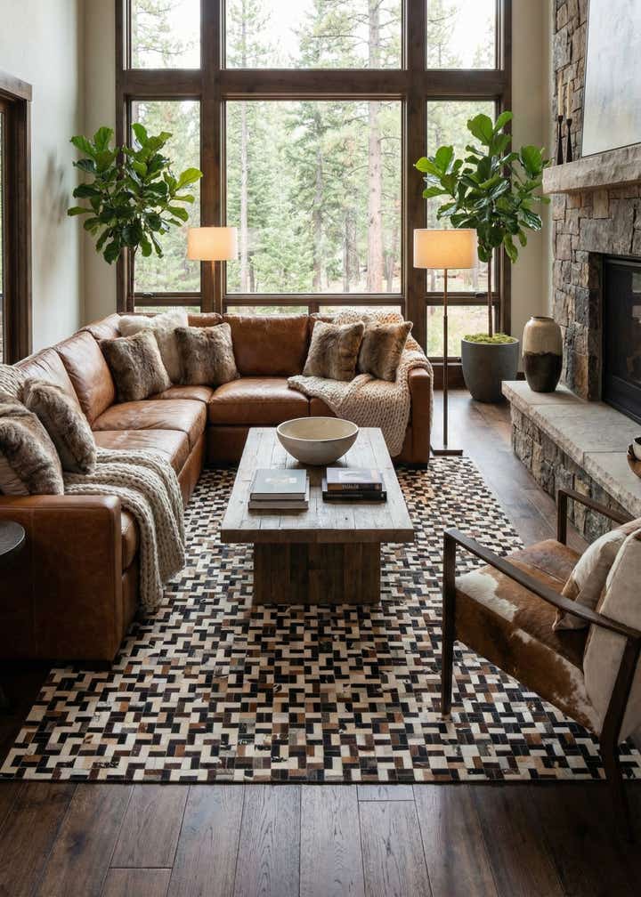 8' x 10' Cowhide - Patchwork Rug