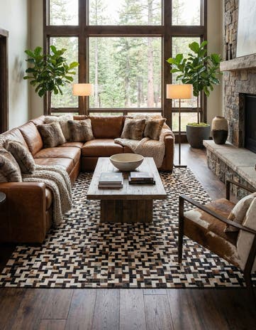 8' x 10' Cowhide - Patchwork Rug
