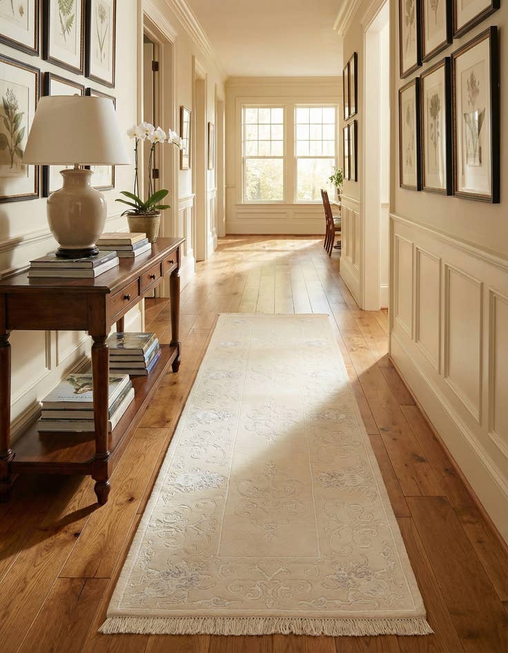 Detail image of 2' 8 x 9' 8  Hand Knotted Darya Wool Runner Rug