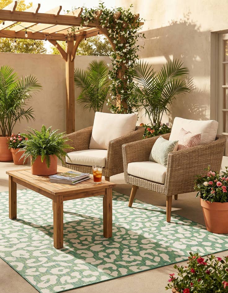 Detail image of 6' x 9'  Washable Safari Indoor / Outdoor Rug