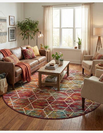 Trellis Frieze Round Rug