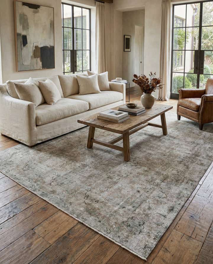 7' 7 x 11' Hand Knotted Ultra Vintage Persian Wool Rug