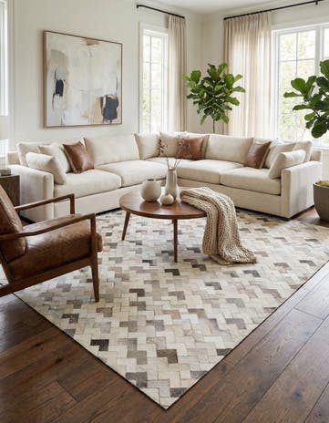 5' 2 x 7' 11 Cowhide - Patchwork Rug