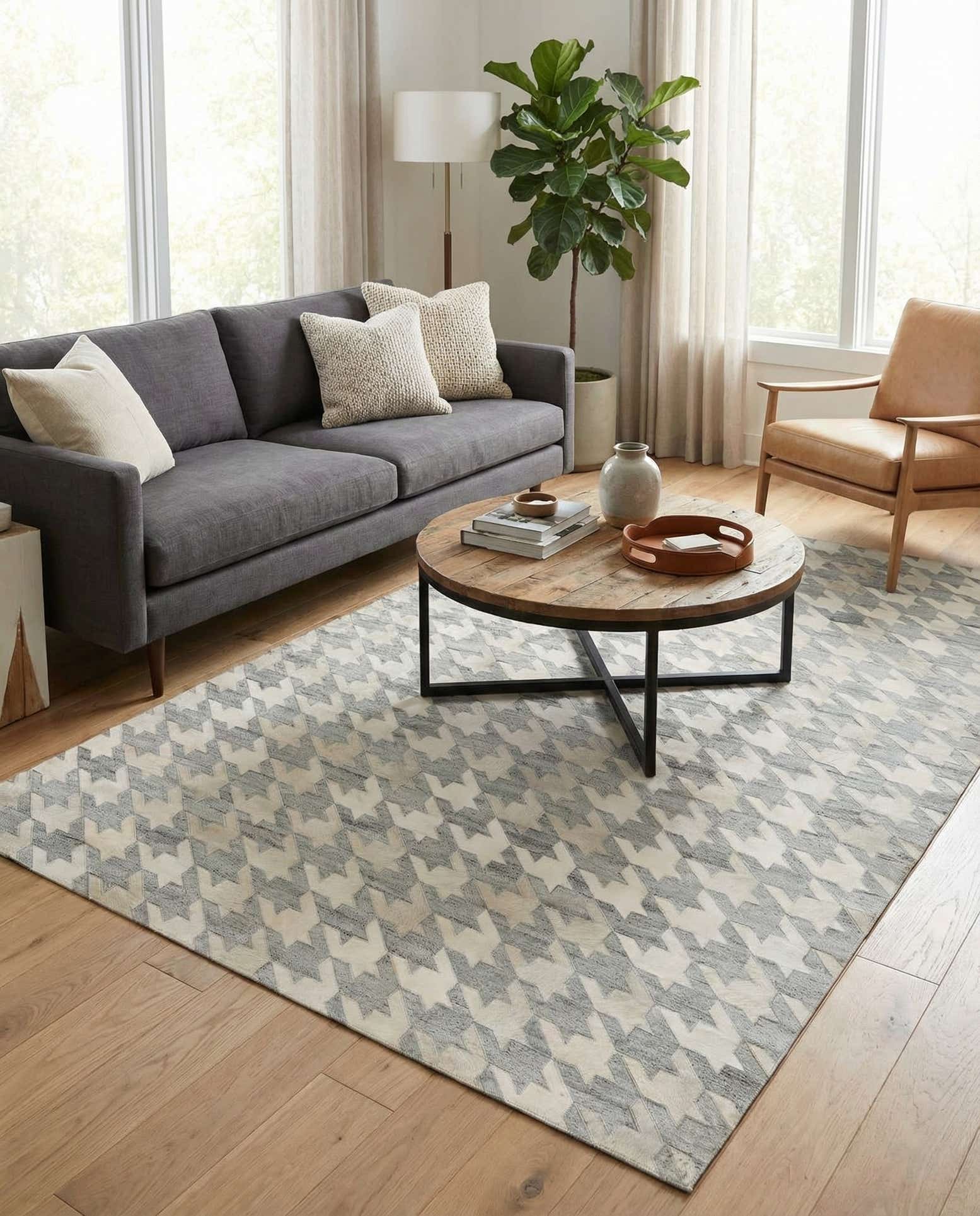 5' 1 x 7' 11 Cowhide - Patchwork Rug