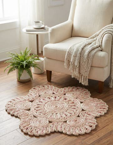 2' x 2' Handmade Braided Jute Round Rug
