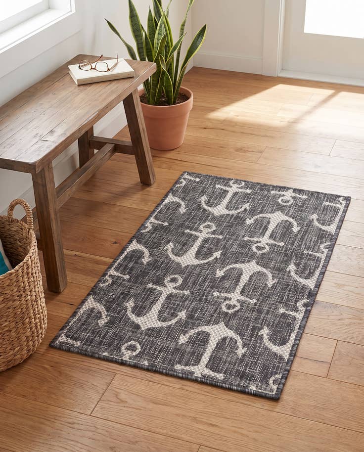 Detail image of 2' x 3' Easy-Clean Coastal Indoor / Outdoor Rug