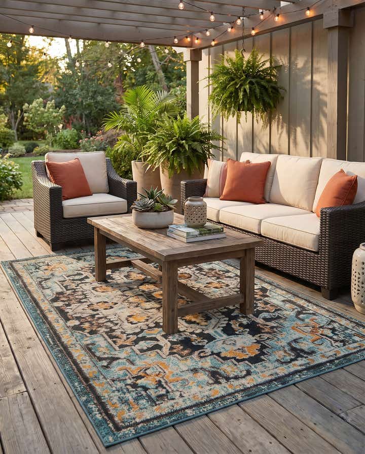 4' x 6' Easy-Clean Casablanca Indoor / Outdoor Rug