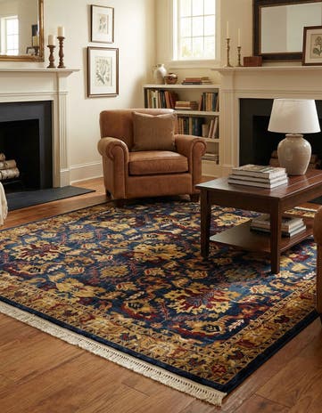 Blue Kennedy Square Rug