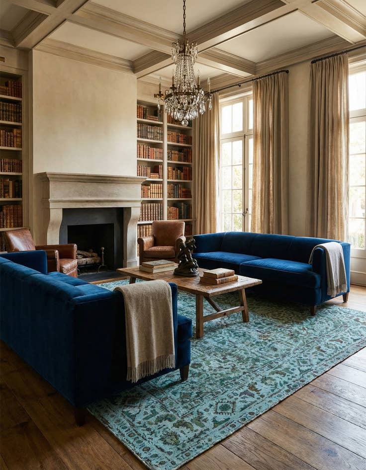 Detail image of 9' 5 x 12' 2 Vintage Royal Wool Rug