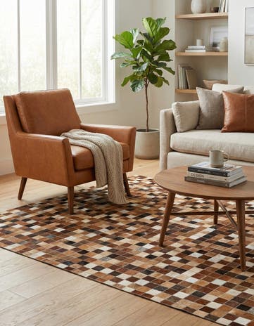 4' x 5' 11 Cowhide Stocks Rug
