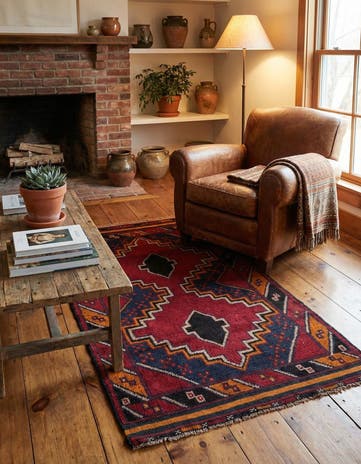 2' 10 x 4' 8 Hand Knotted Balouch Persian Wool Rug
