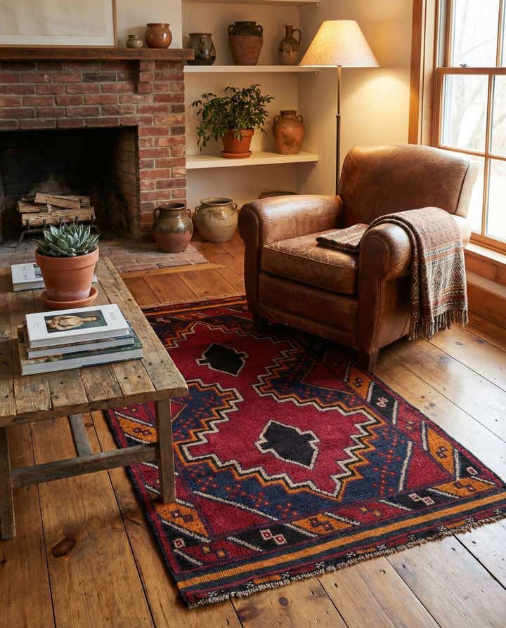 2' 10 x 4' 8 Hand Knotted Balouch Persian Wool Rug