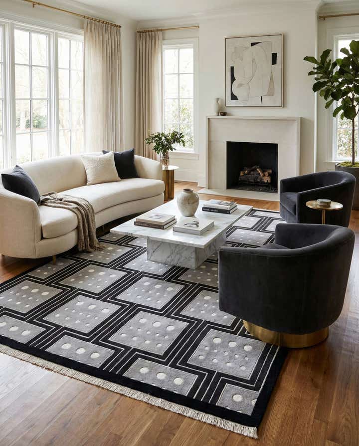 6' 7 x 9' 10 Hand Knotted Darya Wool Rug