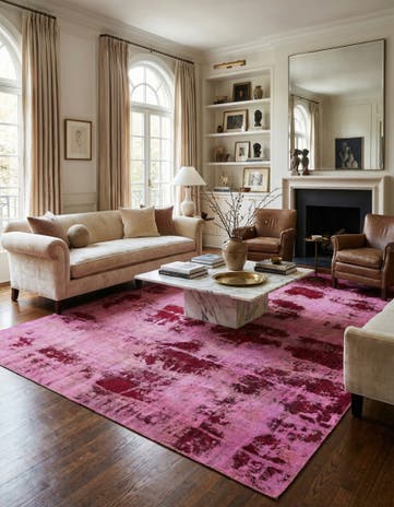 9' x 12' 9 Hand Knotted Ultra Vintage Persian Wool Rug