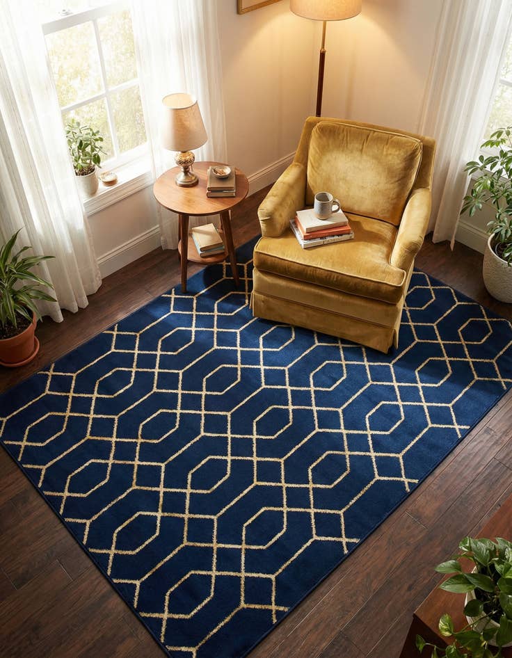 Detail image of  4' x 6'  Marilyn Monroe™ Glam Trellis Rug