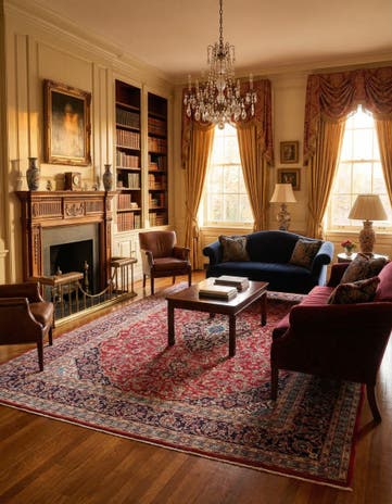 9' 9 x 12' 10 Hand Knotted Mashad Persian Wool Rug