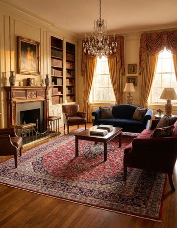 9' 9 x 12' 10 Hand Knotted Mashad Persian Wool Rug