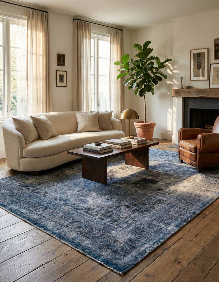 Detail image of 9' 5 x 12' 5  Hand Knotted Ultra Vintage Persian Wool Rug