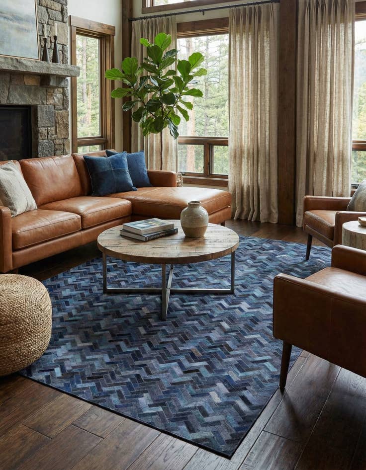 Detail image of  5' 2 x 8' Cowhide Rug