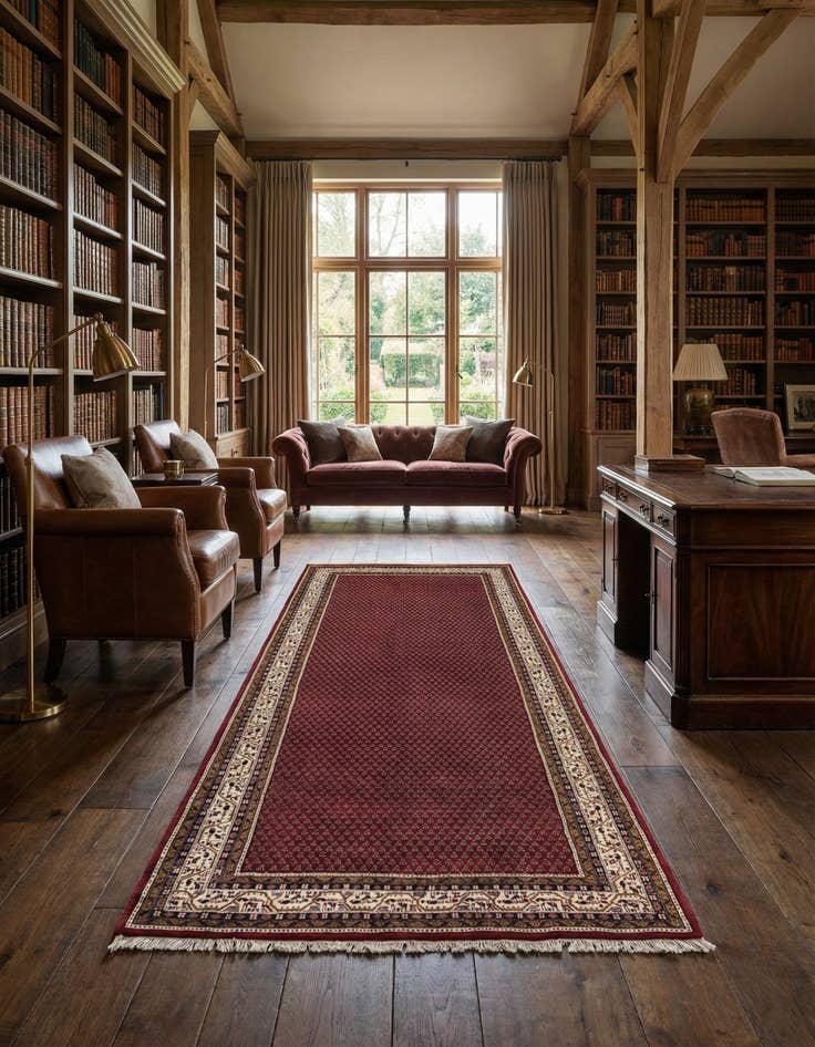 Detail image of  6' 2 x 11' 2  Hand Knotted Mir Wool Rug