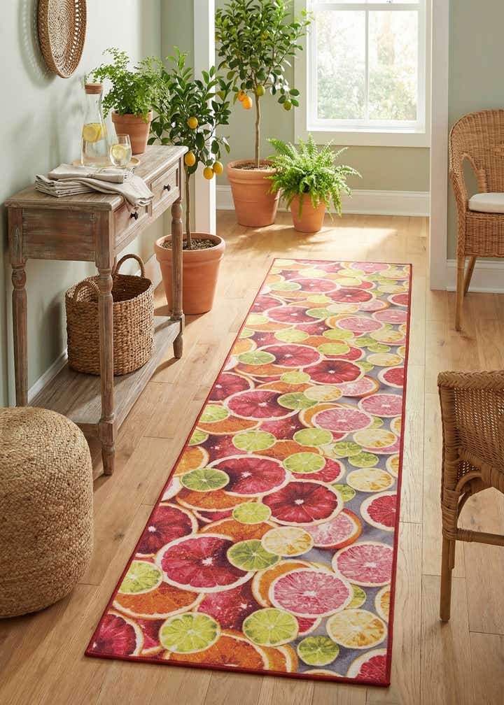 2' x 10' Easy-Clean Jill Zarin Caribbean Indoor / Outdoor Runner Rug