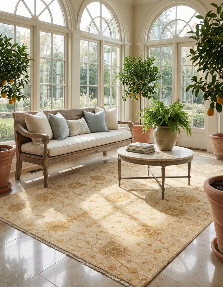 Detail image of 6' 9 x 9' 11 Ziegler Wool Rug