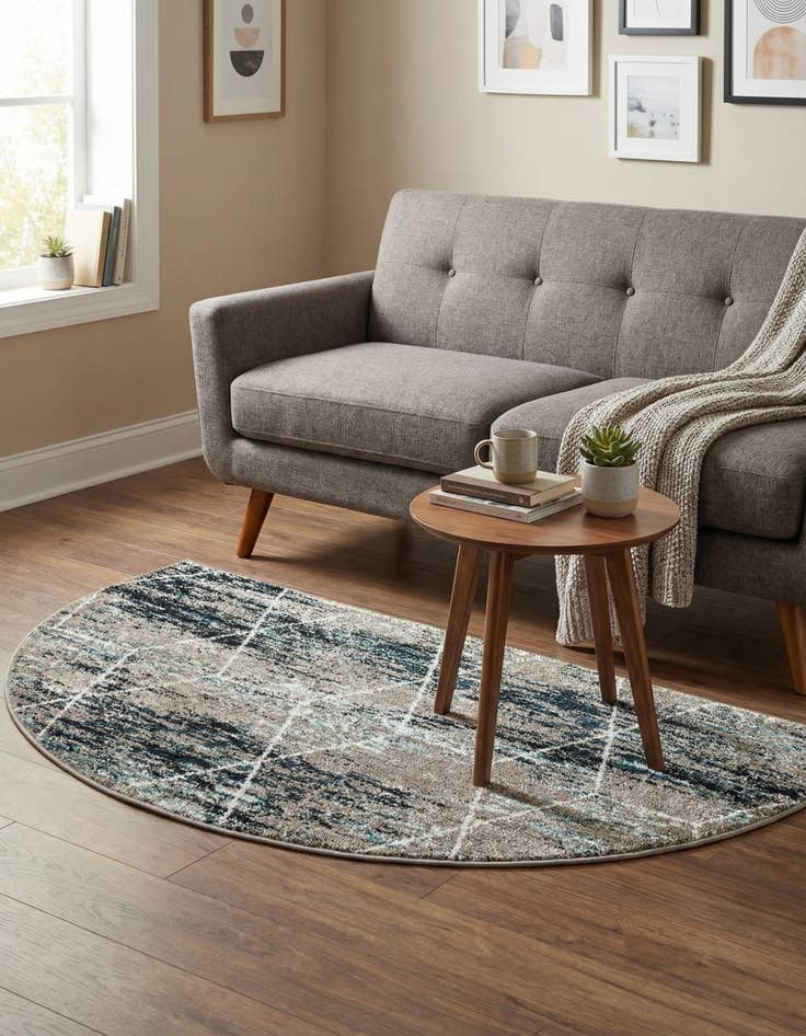 Detail image of  3' x 6' Lattice Frieze Hearth Rug