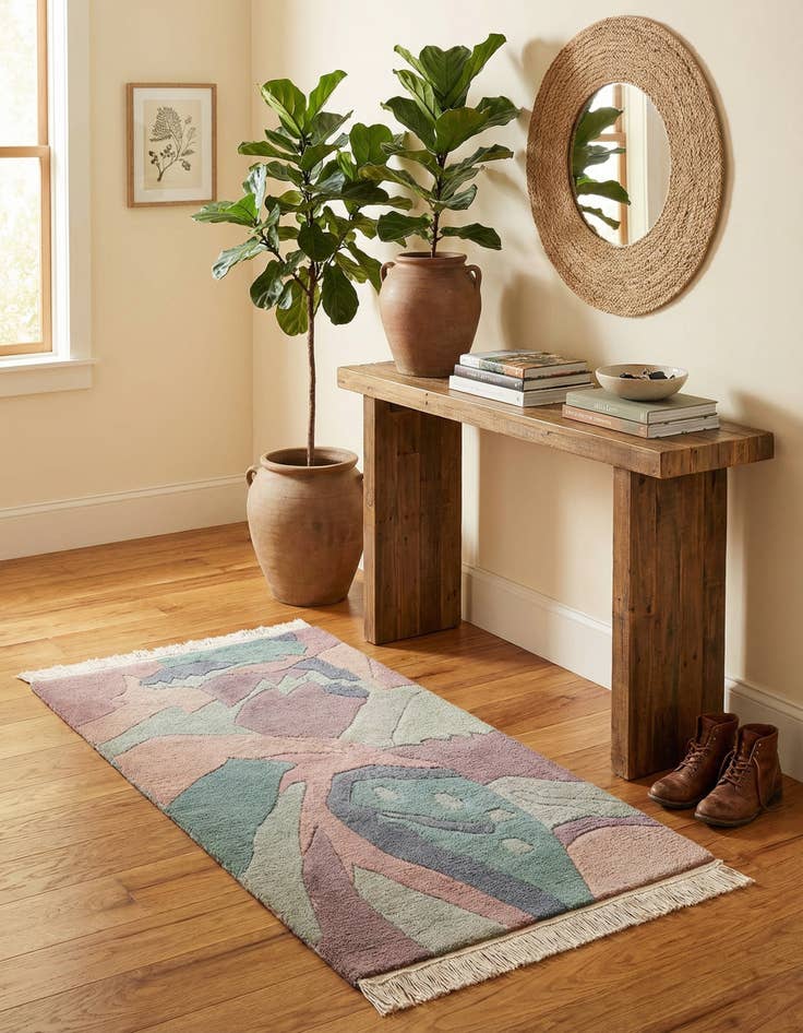 Detail image of 2' 1 x 2' 11  Hand Knotted Tibet Wool Rug