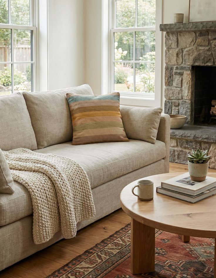 Detail image of 2' 5 x 2' 5  Hand Woven Pillow Wool Square Rug