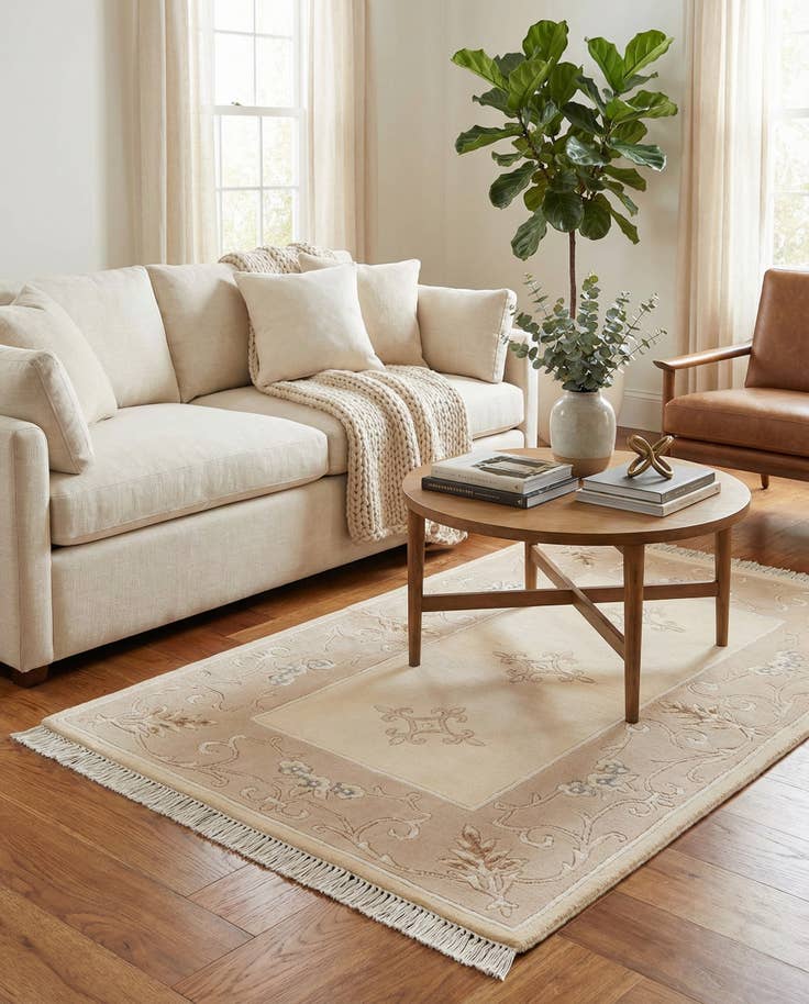 Detail image of 2' 11 x 4' 7 Hand Knotted Darya Wool Rug