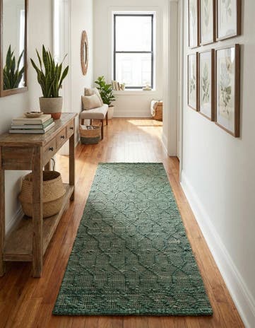 2' x 6' 1 Hand Woven Larsa Jute Runner Rug
