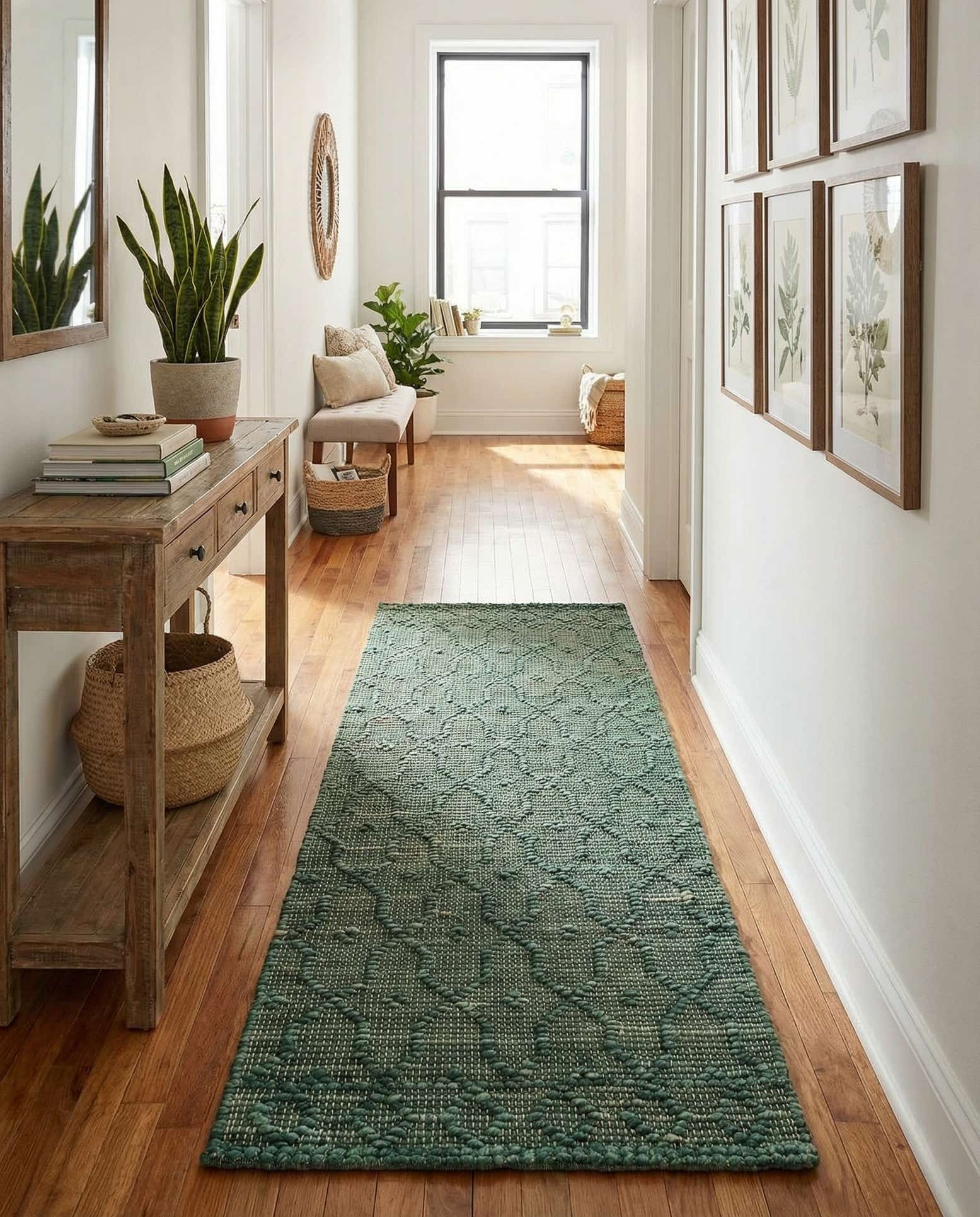 2' x 6' 1 Hand Woven Larsa Jute Runner Rug