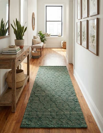 2' x 6' 1 Hand Woven Larsa Jute Runner Rug