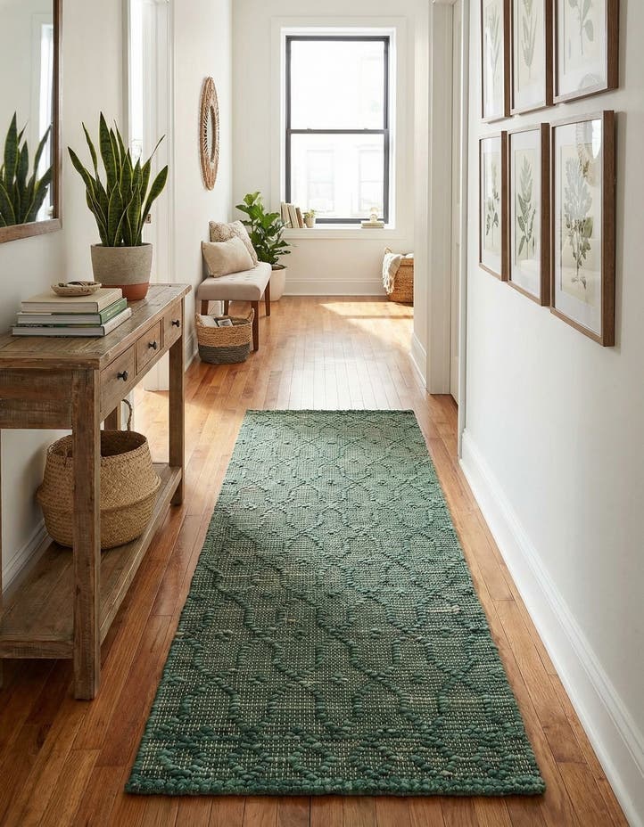2' x 6' 1 Hand Woven Larsa Jute Runner Rug