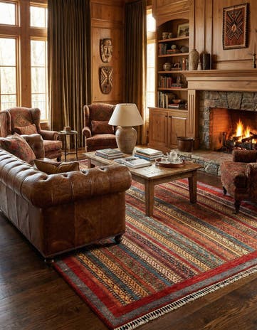 6' 8 x 9' 6 Torkman Wool Rug