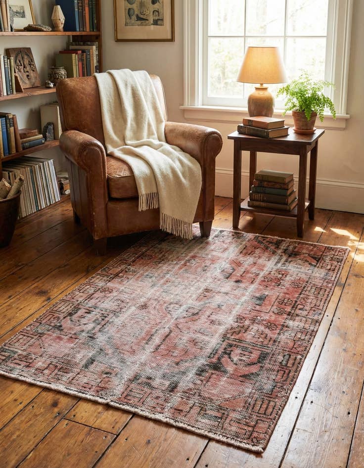 Detail image of 3' x 4' 6  Hand Knotted Ultra Vintage Persian Wool Rug