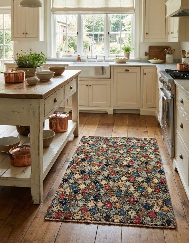 Detail image of 2' 9 x 4'  Hand Knotted Balouch Wool Rug