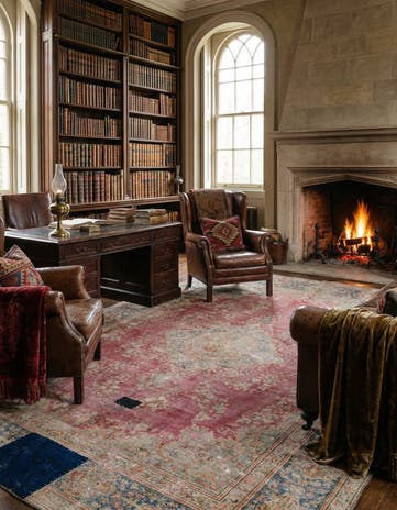 9' 4 x 13' Hand Knotted Ultra Vintage Persian Wool Rug