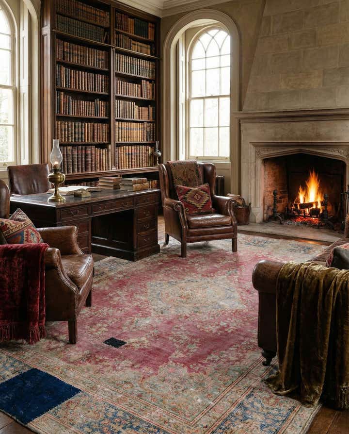 9' 4 x 13' Hand Knotted Ultra Vintage Persian Wool Rug