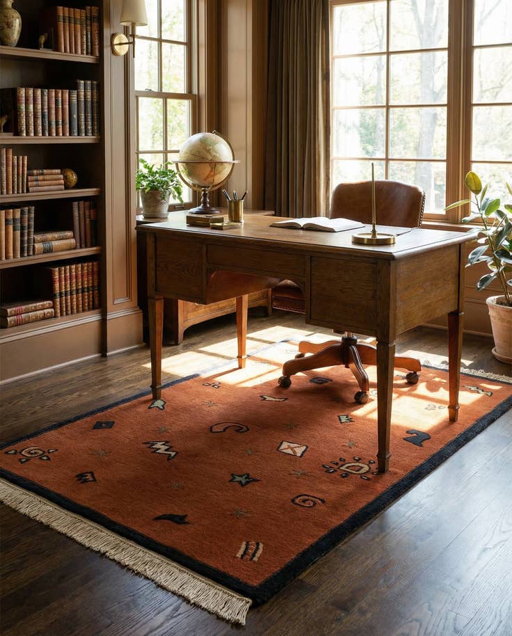 Detail image of 3' 2 x 5' Hand Knotted Nepal Wool Rug