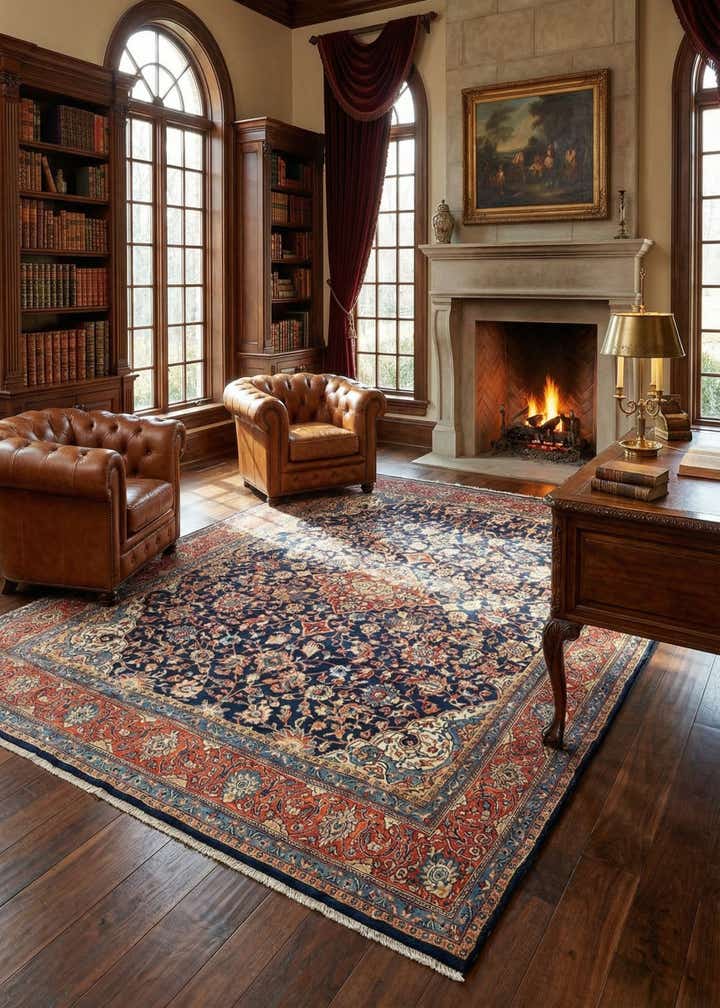 7' 10 x 10' 10 Kashan Wool Rug