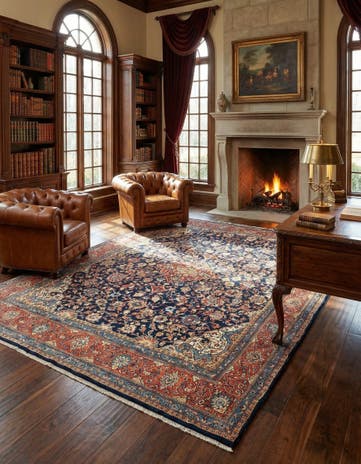 7' 10 x 10' 10 Kashan Wool Rug
