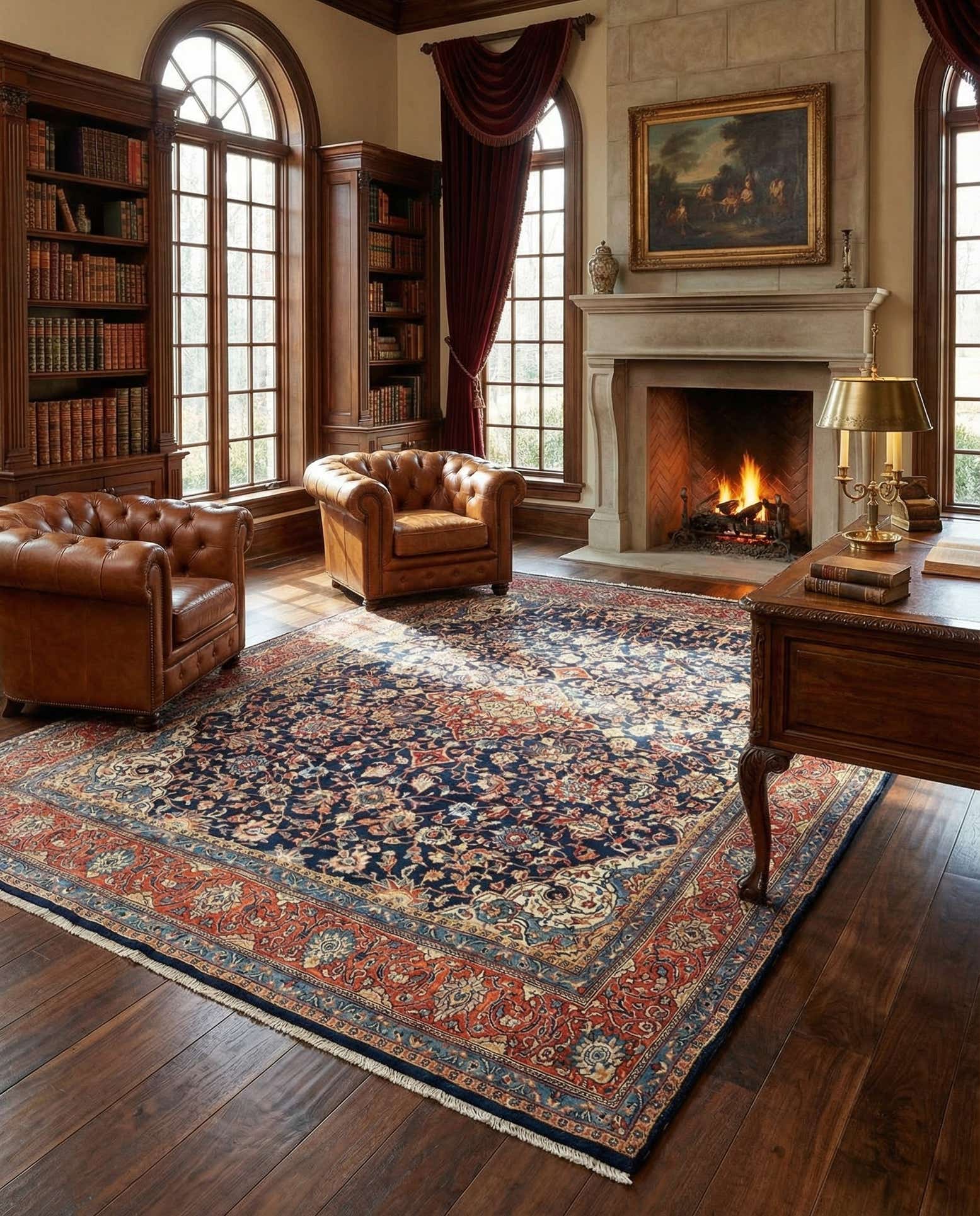 7' 10 x 10' 10 Kashan Wool Rug