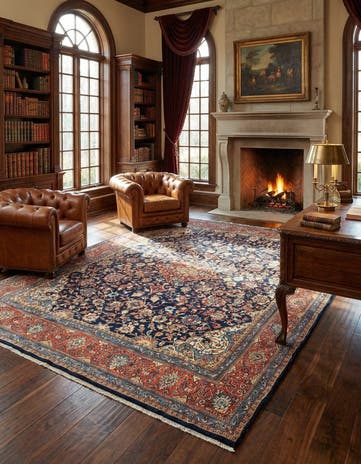 7' 10 x 10' 10 Kashan Wool Rug