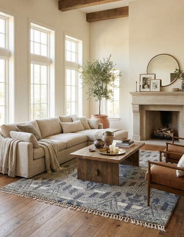 8' 1 x 10' 6 Hand Knotted Moroccan Wool Rug