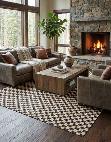 7' 7 x 9' 11 Cowhide - Patchwork Rug
