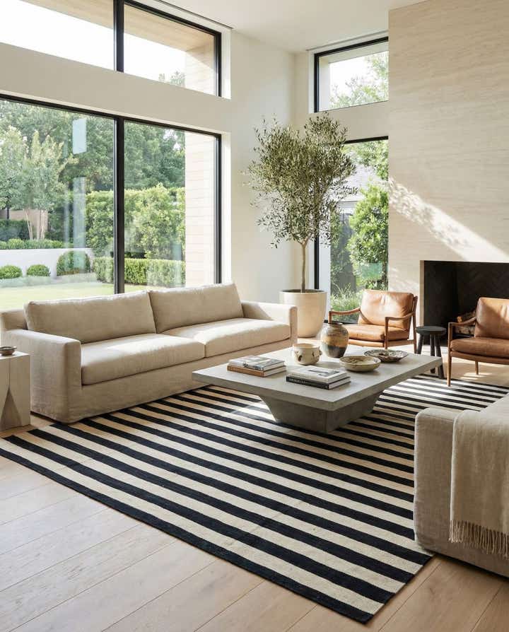 8' 3 x 9' 9 Hand Woven Kilim Modern Wool Rug