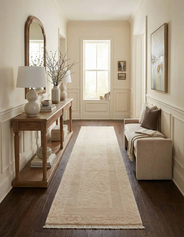 Detail image of 2' 8 x 10' 6  Hand Knotted Darya Wool Runner Rug