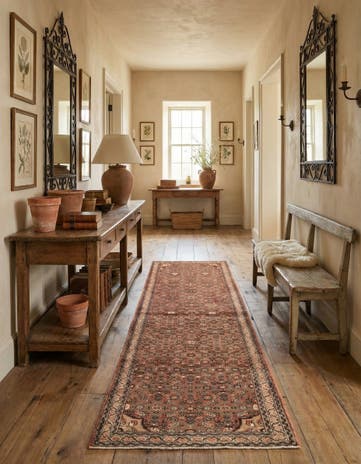 3' 10 x 9' 11 Hamedan Runner Rug